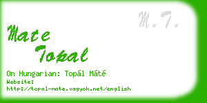 mate topal business card