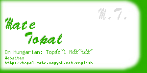 mate topal business card